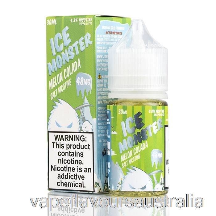Vape Nicotine Australia ICE Melon Colada - Ice Monster Salts - 30mL 24mg